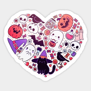 Cute heart halloween Sticker